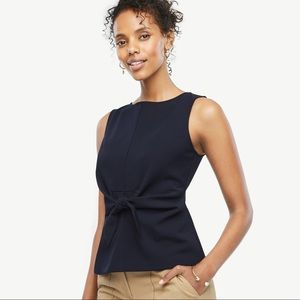 Ann Taylor Top Tie Front Shell